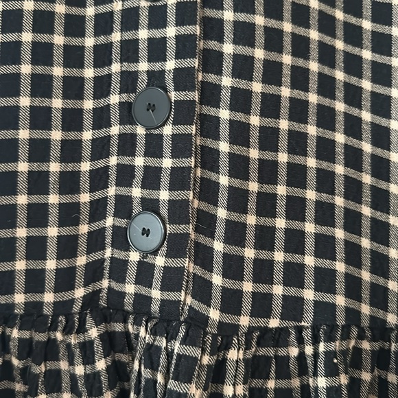 MADEWELL Button-Back Peplum Top in Mini Windowpane / SMALL / CHECK TWILL - Picture 8 of 10